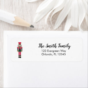 Nutcracker Illustration-juladressetikett Returadress Etikett