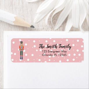 Nutcracker Illustration-juladressetikett Returadress Etikett