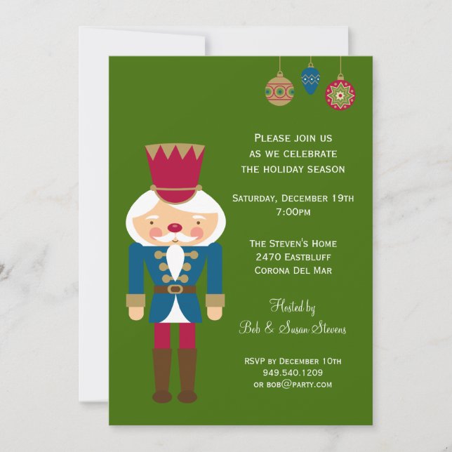 Nutcracker - inbjudan till julfest (Framsida)
