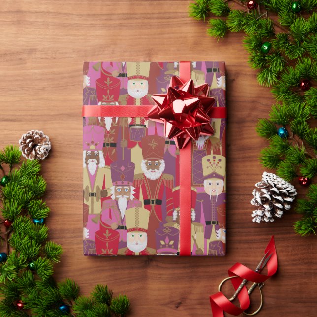 Nutcracker International Band - Rosa jul Presentpapper (Julgåva)