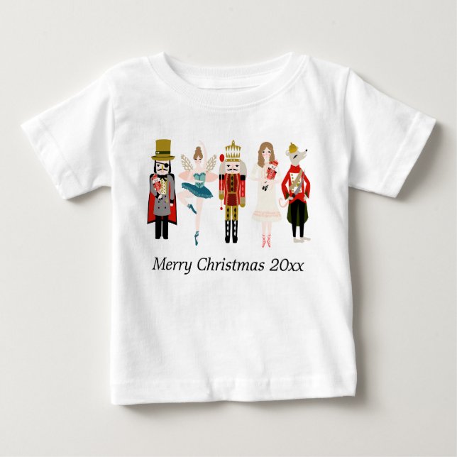 Nutcracker jul Baby Tshirt T Shirt (Framsida)