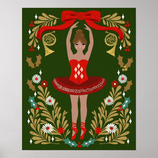 Nutcracker jul Ballerina Poster (Framsidan)