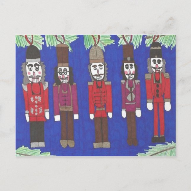 Nutcracker-jul Helg Vykort (Framsida)