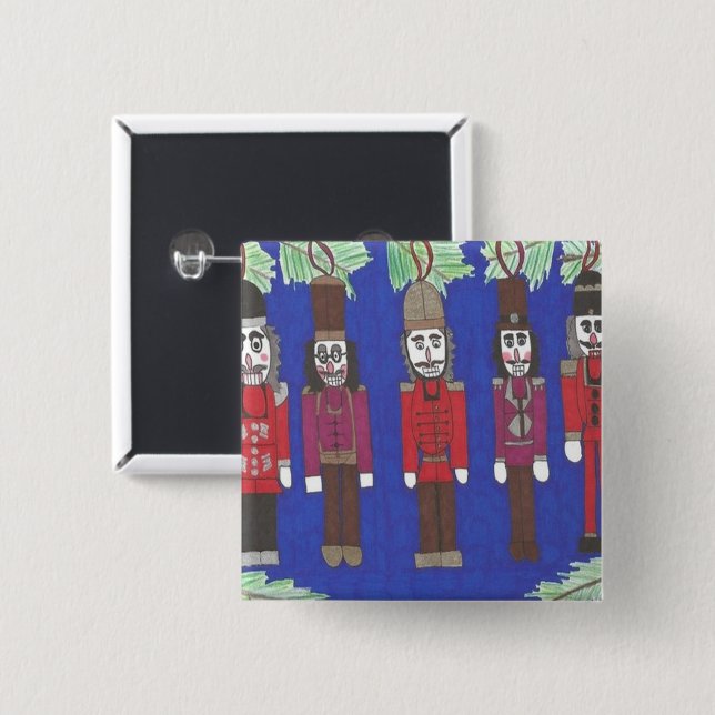 Nutcracker-jul Knapp (Framsida & baksida)