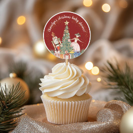 Nutcracker jul, Party Baby Shower Runt Klistermärke