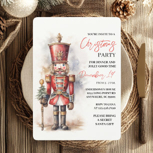 Nutcracker-jul Party Inbjudningar