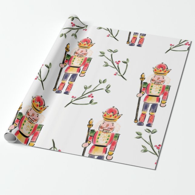 Nutcracker-jul Presentpapper (Utrullad)