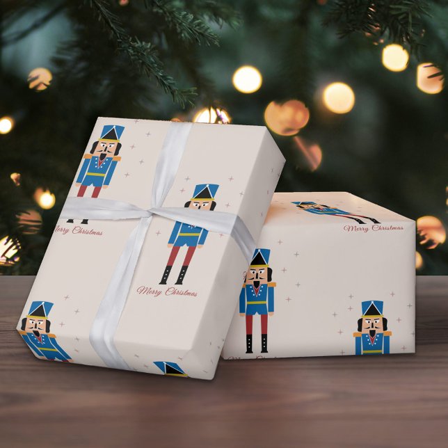 Nutcracker-jul Presentpapper (Nutcracker Christmas Wrapping Paper)