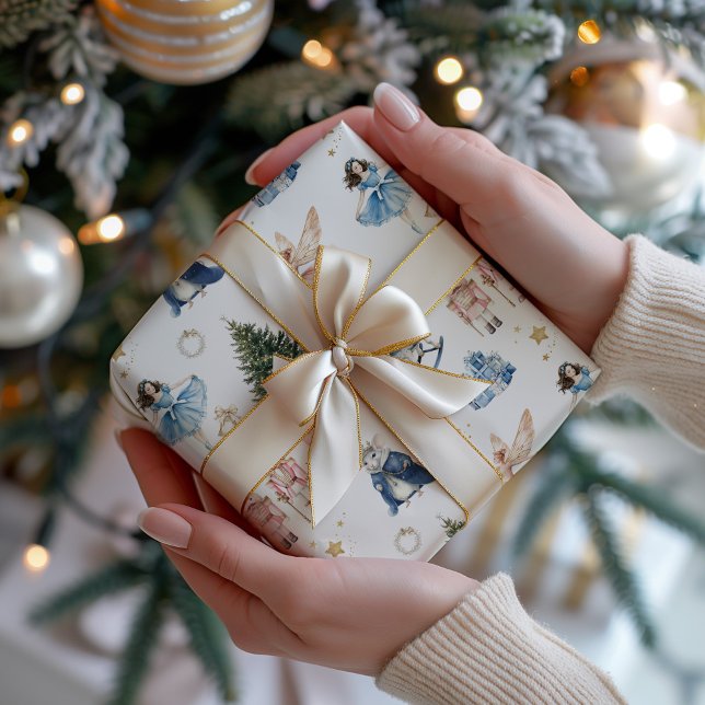 Nutcracker-jul Presentpapper (Christmas Nutcracker Ballet Gift Wrap)