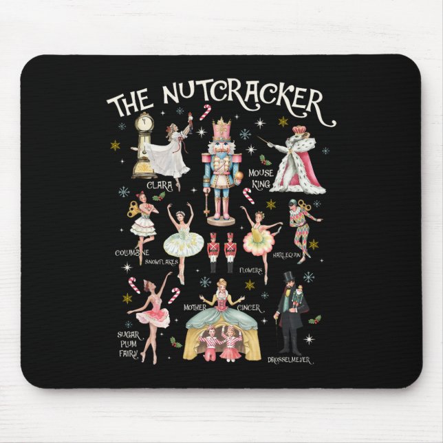 Nutcracker-julfamiljen Julafton Matching Pajamas Musmatta (Framsidan)