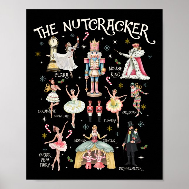 Nutcracker-julfamiljen Julafton Matching Pajamas Poster (Framsidan)