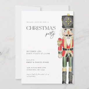 Nutcracker-julfestinbjudan klassisk inbjudningar