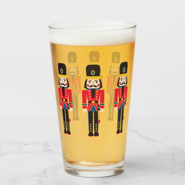 Nutcracker-julgåva Deorative Beer Tumbler Glaskopp (Framsida fylld)