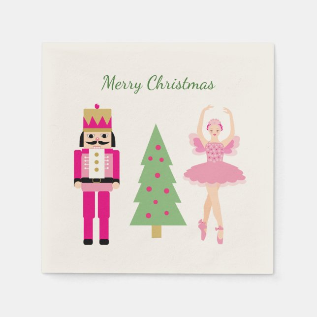 Nutcracker, Julgran, Ballerina Pappersservett (Framsidan)
