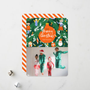 Nutcracker Julgran-fotokort för Helgdag Julkort