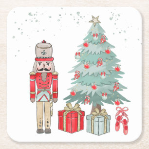 Nutcracker, Julgran och presenter Underlägg Papper Kvadrat