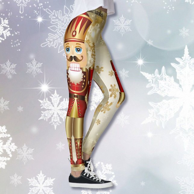 Nutcracker-julklackarna Guld Snö Leggings (Skapare uppladdad)