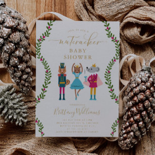 Nutcracker-julklapp för babykläder inbjudningar
