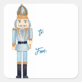 Nutcracker-julklapp Märkre Sticker Fyrkantigt Klistermärke