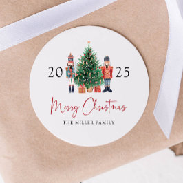 Nutcracker-julklapp Runt Klistermärke