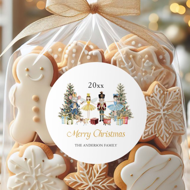 Nutcracker-julklapp Runt Klistermärke (Skapare uppladdad)