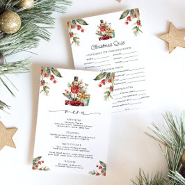 Nutcracker-julmeny och Quiz Meny