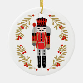 Nutcracker julprins julgransprydnad keramik