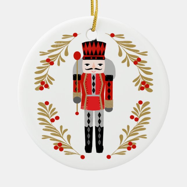 Nutcracker julprins julgransprydnad keramik (Framsidan)