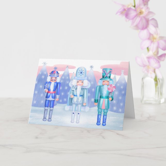 Nutcracker Kung God jul på tyska Card Kort (Orkide)