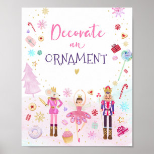 Nutcracker Land av sötsaker dekorerar ett prydnads Poster
