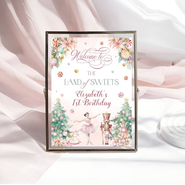 Nutcracker Land Of Sweet Birthday Party Welcome Poster (Skapare uppladdad)