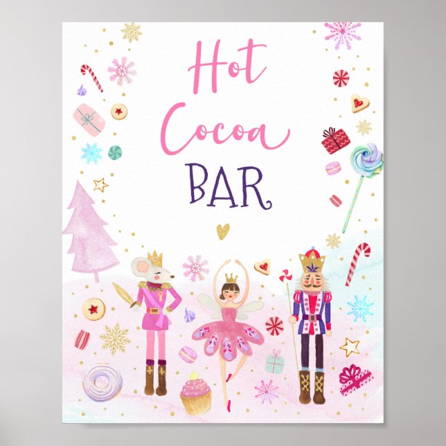 Nutcracker Land Sweets Hett Cocoa Pub Sign Poster (Framsidan)
