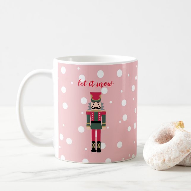 Nutcracker Låt det snöa julkaffe Mugg (Med munk)