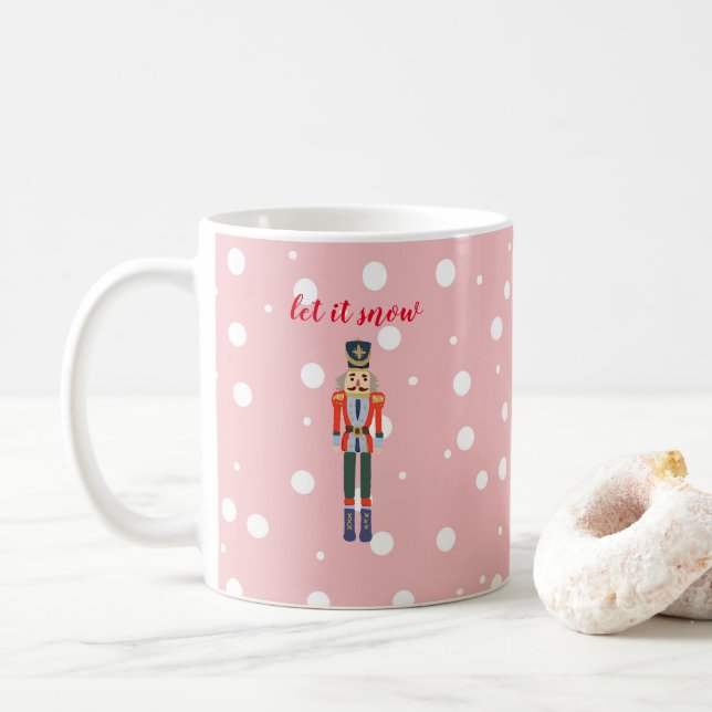 Nutcracker Låt det snöa julkaffe Mugg (Med munk)