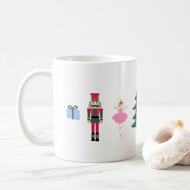 Nutcracker Låt det snöa julkaffe Mugg (Med munk)