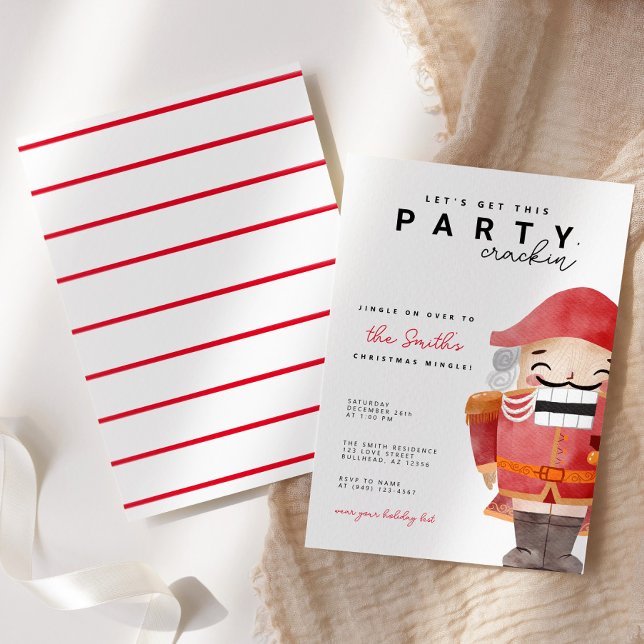 Nutcracker Låt oss få den här party-krackin-Helgda Inbjudningar (Skapare uppladdad)