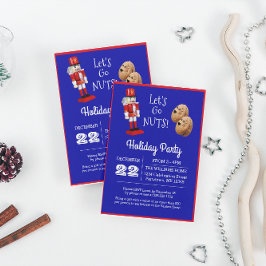 Nutcracker Låt oss Go Nöt Blue Small Helgdag Inbjudningar
