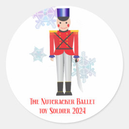 Nutcracker Leksak Soldier 2024 Runt Klistermärke