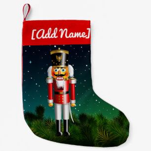 Nutcracker Leksak Soldier in Red Uniform Liten Julstrumpa