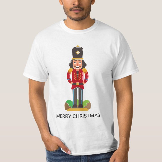 Nutcracker Leksak Soldier jul Personlig Namn T Shirt (Framsida)