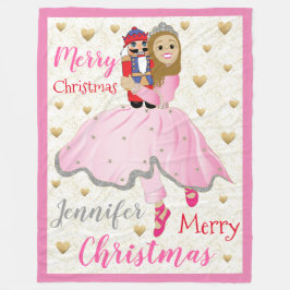 Nutcracker Lt Brwn Hair Fleece Blanket/Large