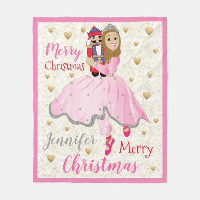 Nutcracker Lt Brwn Hair Fleece Blanket/Medium (Framsidan)