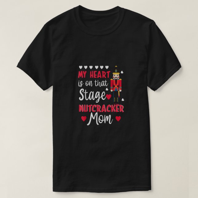 Nutcracker Mamma - Kärlek Ballet Dance Mamma Julaf T Shirt (Design framsida)