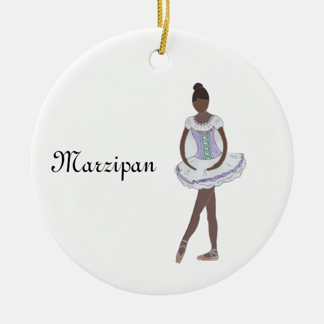 Nutcracker Marzipan Keepsak Ornament-Anpassade Julgransprydnad Keramik (Framsidan)