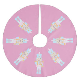 Nutcracker med Candy cane med Hälsning Julgransmatta Borstad Polyester