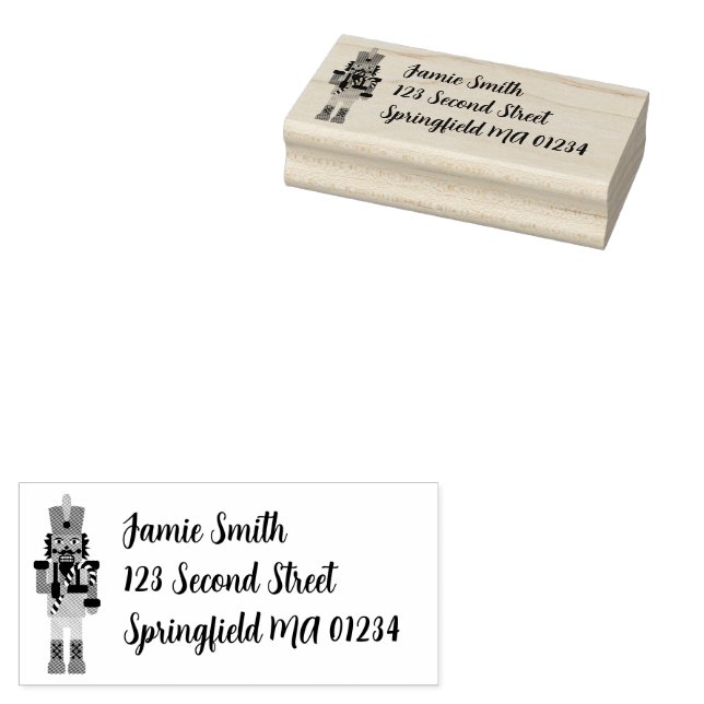 Nutcracker med Candy cane Stämpel (Stämplad)