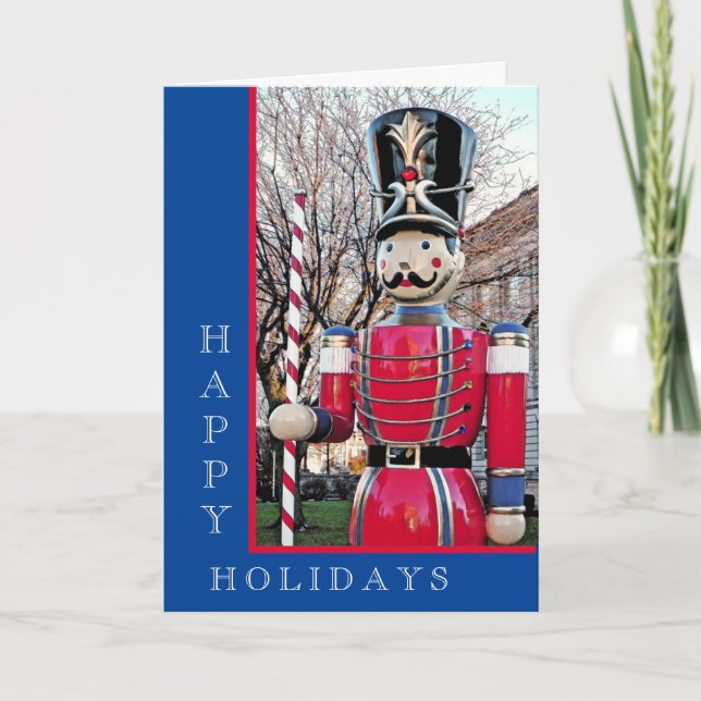 NUTCRACKER MED CHRISTMAS CANDY CANE HELGKORT (Framsida)