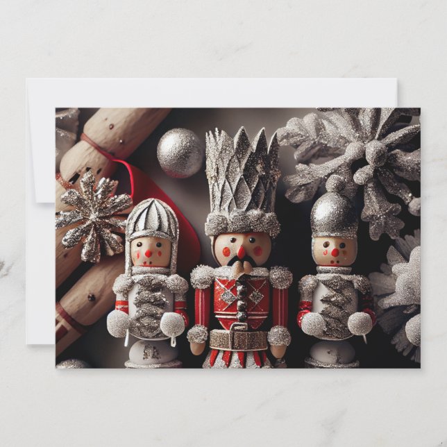 Nutcracker med Red Jacka Julkort (Framsida)