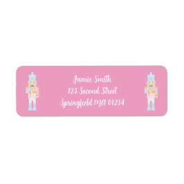 Nutcracker med returadressetikett Candy cane Returadress Etikett