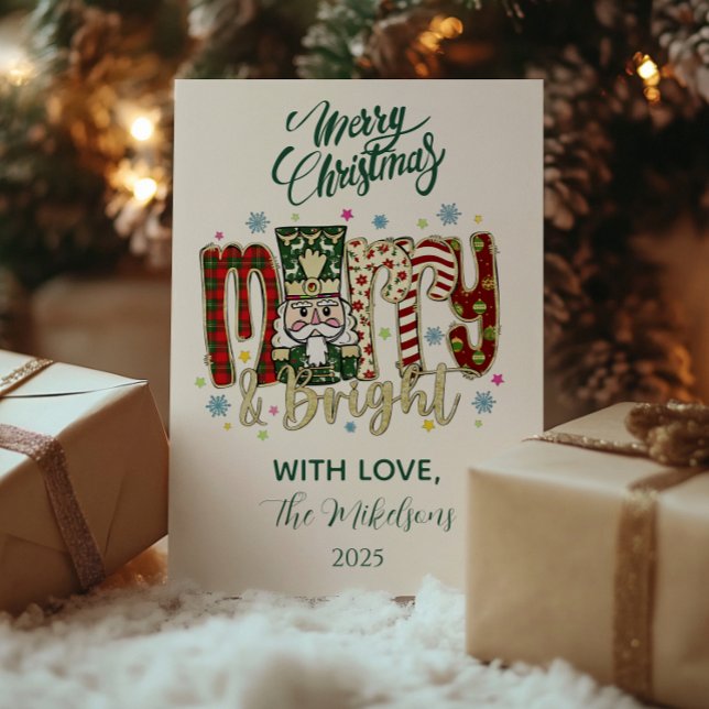 Nutcracker Merry & Bright Christmas Julkort (Skapare uppladdad)